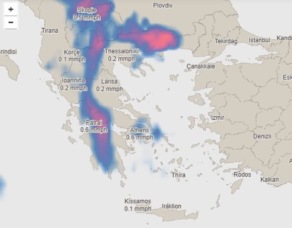 Εικόνα Πρόγνωσης Βροχών